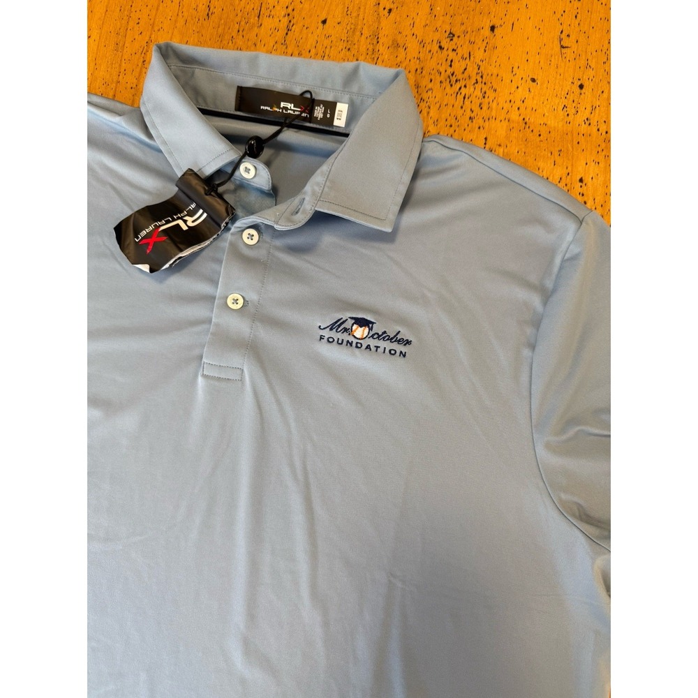 NWT! Ralph Lauren RXL Mr.‎ OCTOBER FOUNDATION Blue Polo Shirt Men's Size Large